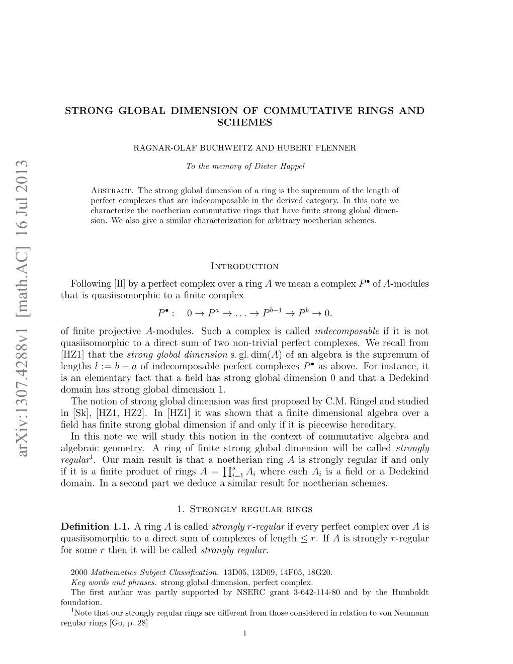 Arxiv:1307.4288V1 [Math.AC] 16 Jul 2013 Eua Ig G,P 28] P