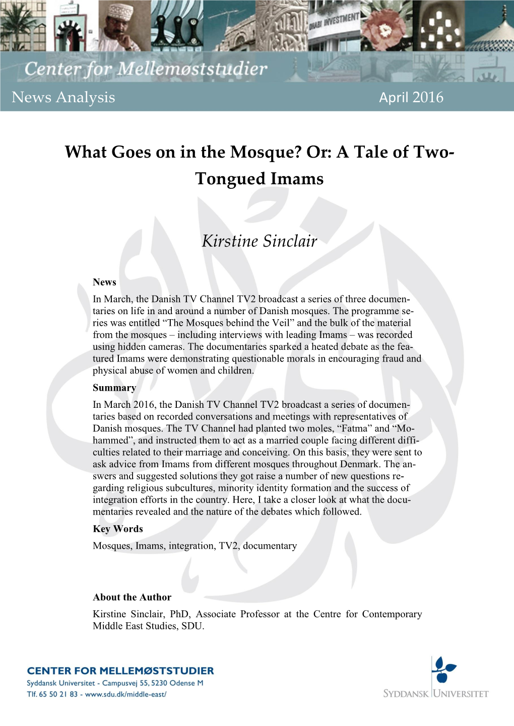 What Goes on in the Mosque? Or: a Tale of Two-Tongued Imams 2