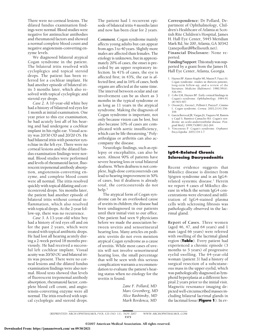 Igg4-Related Chronic Sclerosing Dacryoadenitis