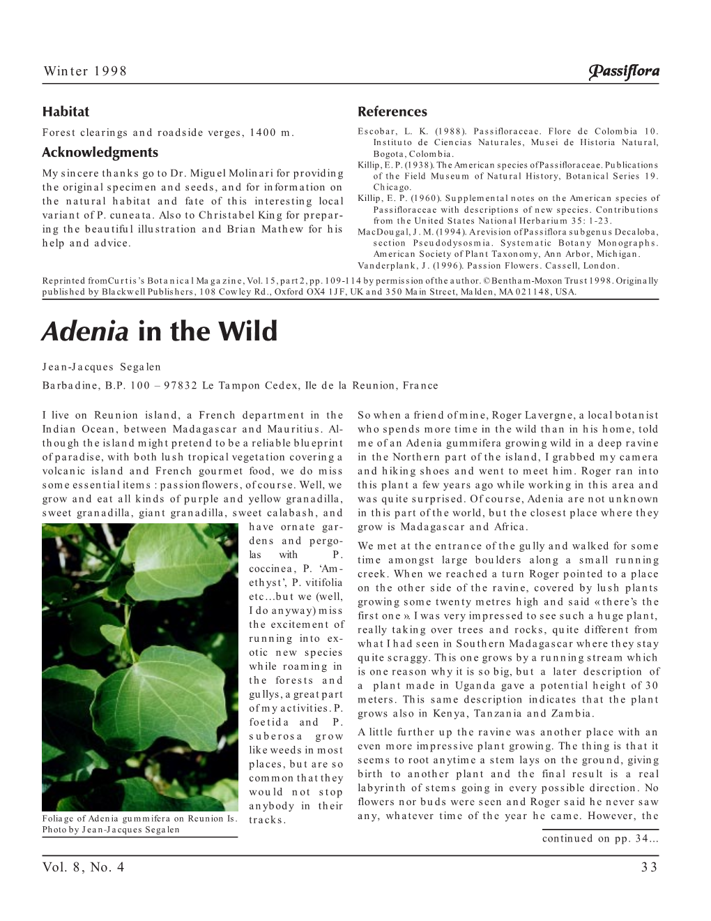 Adenia in the Wild