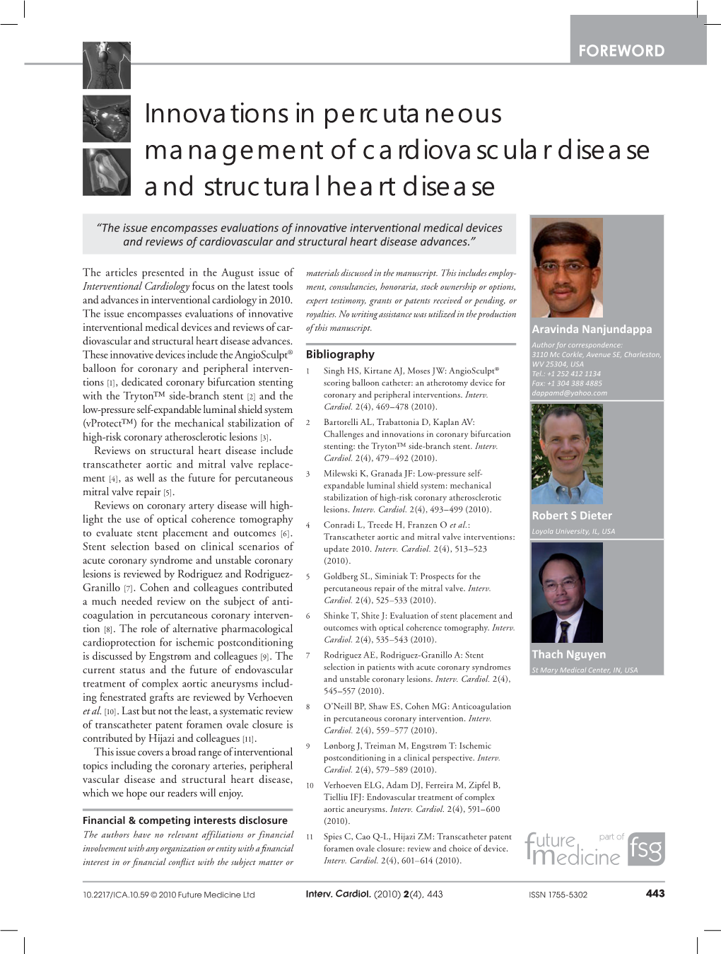Innovations in Percutaneous Management of Cardiovascular Disease and Structural Heart Disease