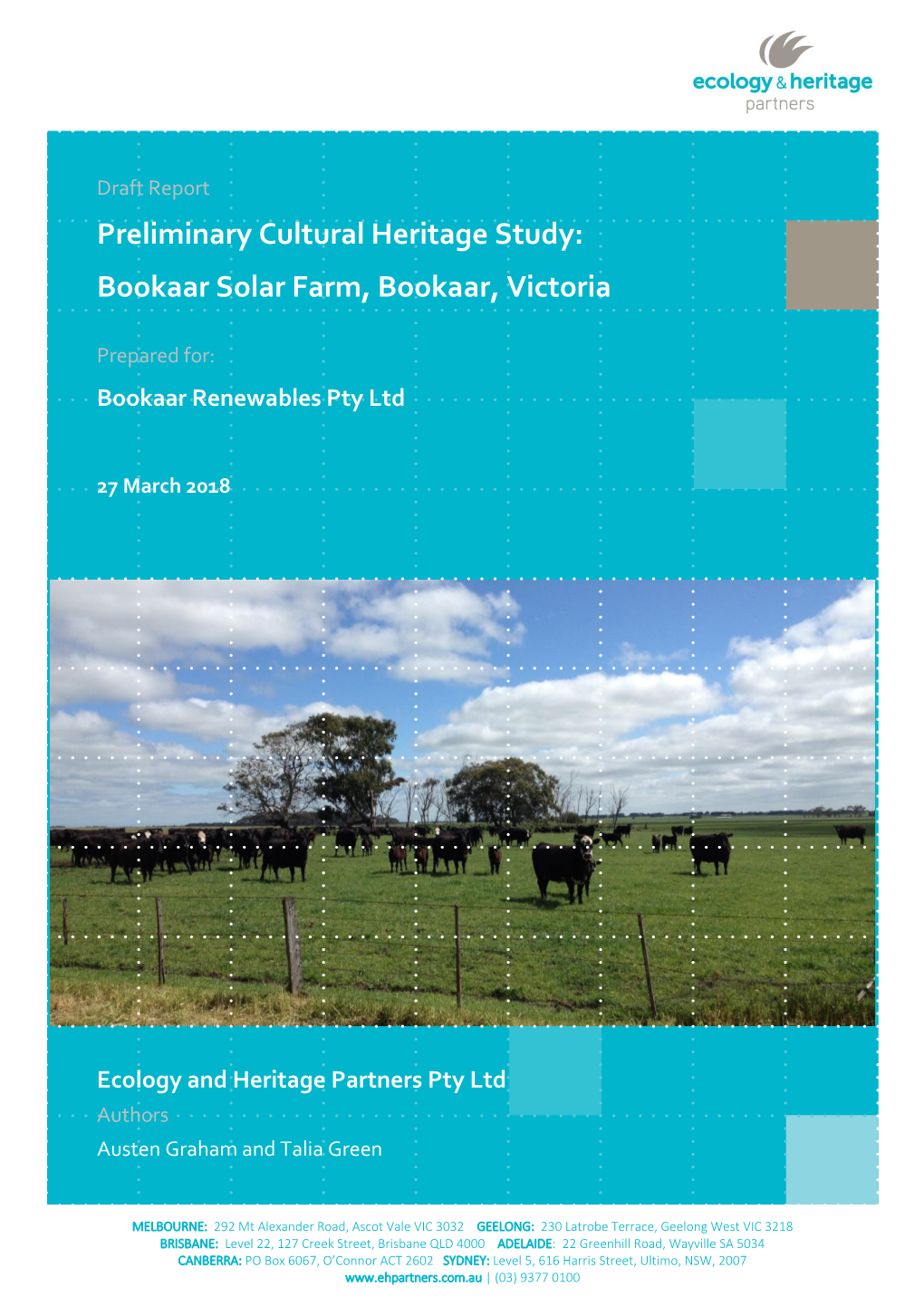 Preliminary Cultural Heritage Study: Bookaar Solar Farm, Bookaar, Victoria