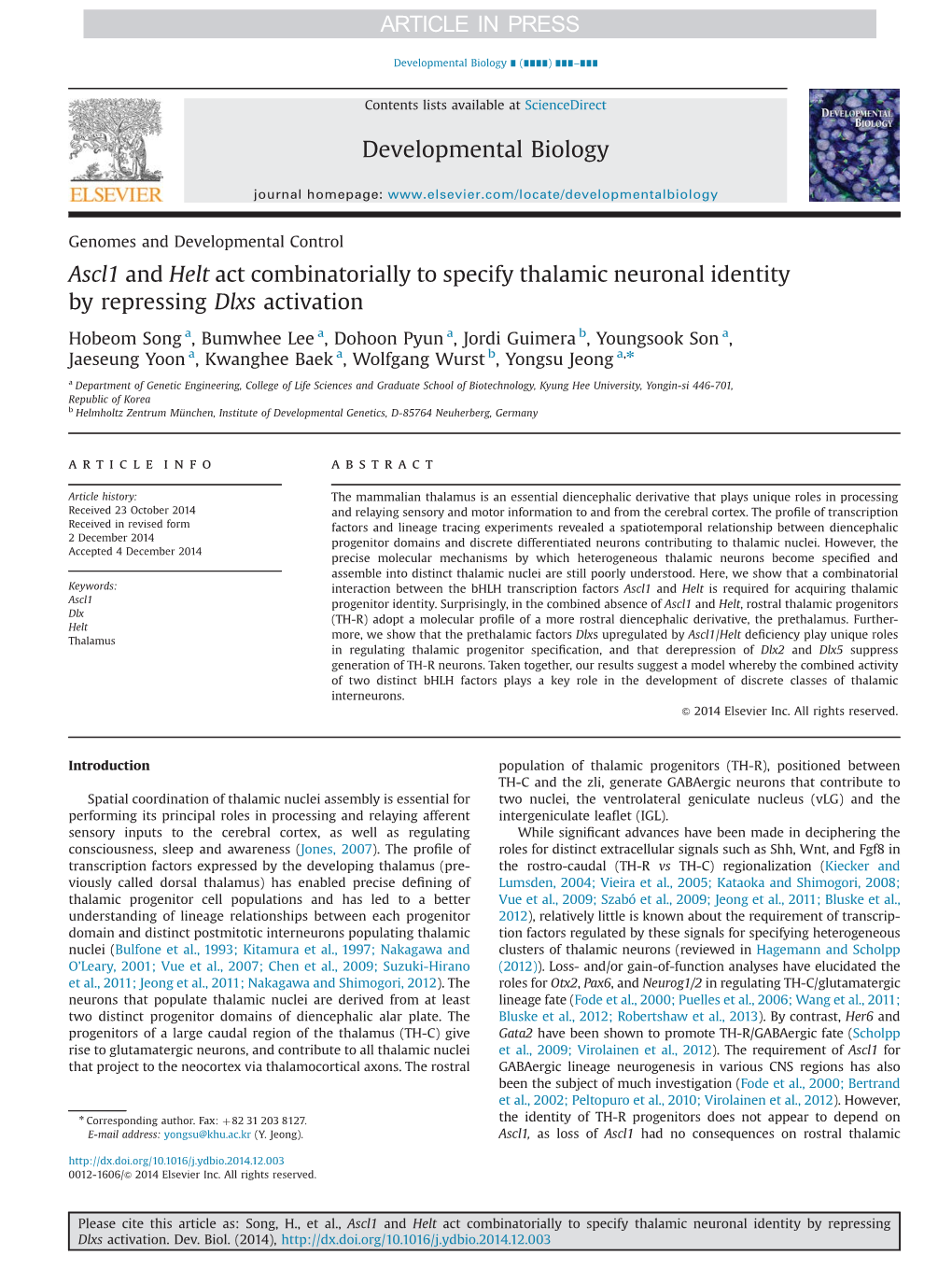 Ascl1 and Helt Act Combinatorially to Specify Thalamic Neuronal Identity by Repressing Dlxs Activation