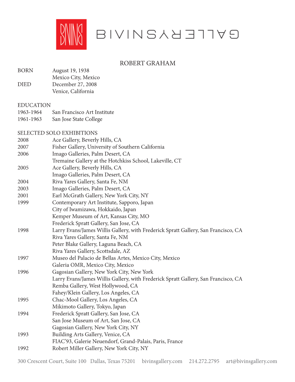 Robert Graham CV