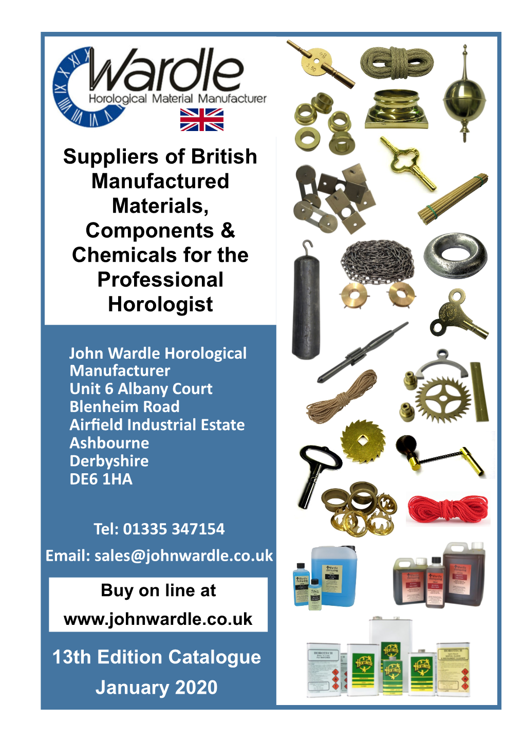Suppliers of British Manufactured Materials, Components & Chemicals for the Professional Horologist