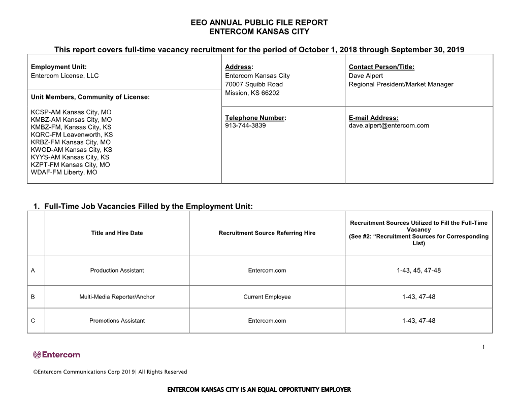 Eeo Public File Report