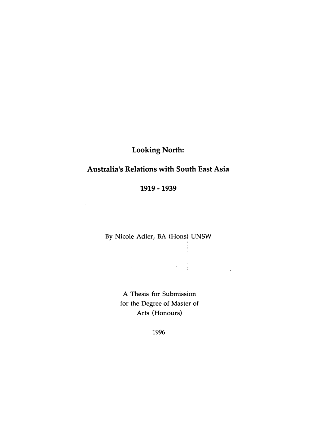 Australia's Relations with South East Asia