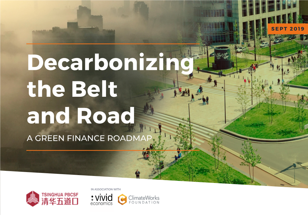 Decarbonizing the Belt and Road a GREEN FINANCE ROADMAP