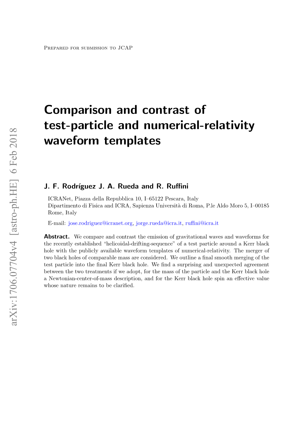 Comparison and Contrast of Test-Particle and Numerical-Relativity Waveform Templates