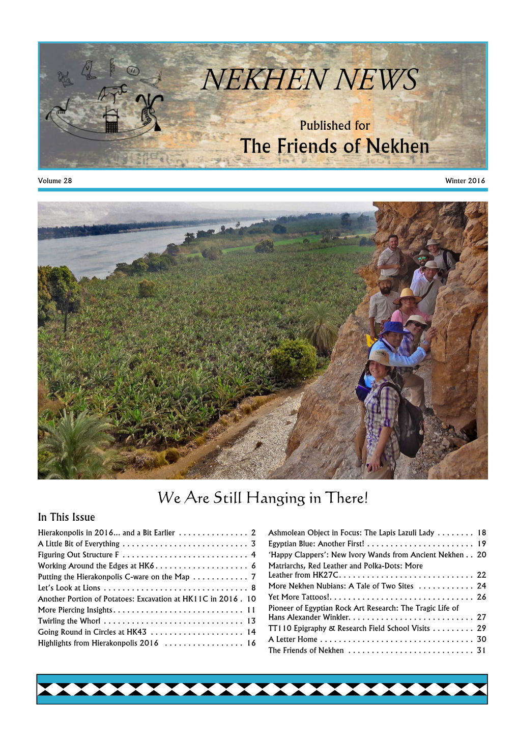 Nekhen News, Winter 2016 Vol 28