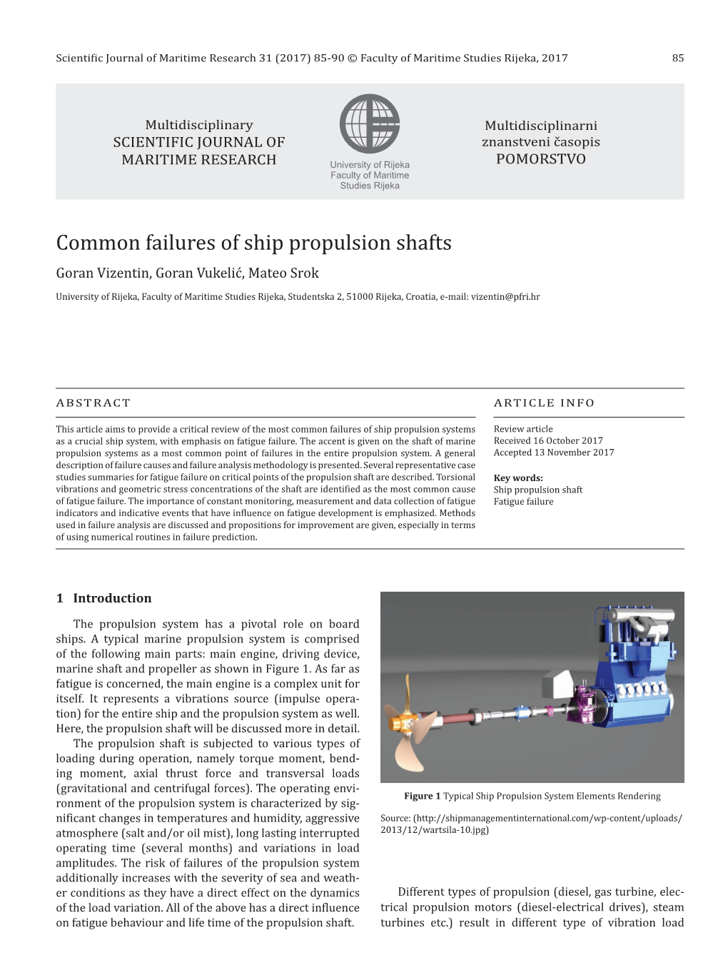 Common Failures of Ship Propulsion Shafts