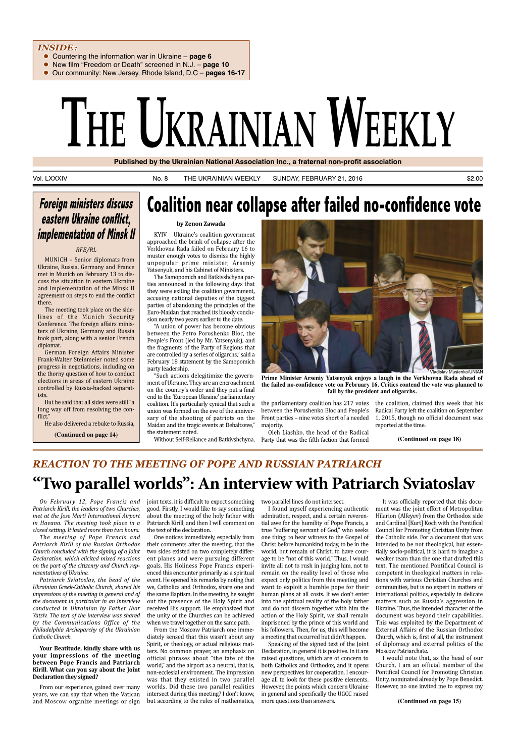 The Ukrainian Weekly, 2016