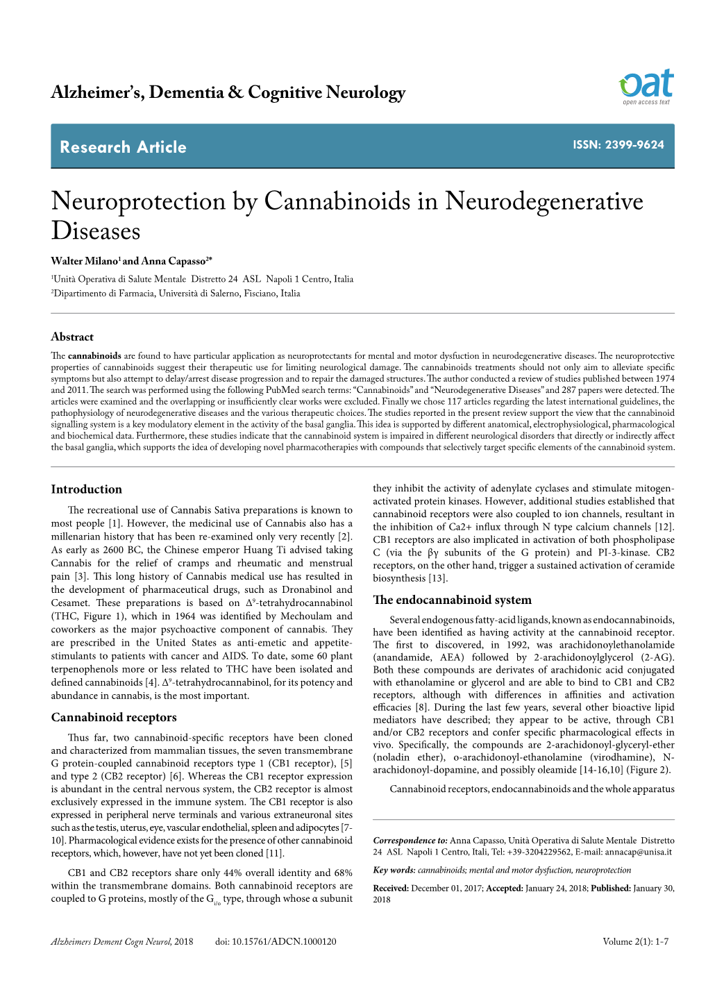 Neuroprotection by Cannabinoids in Neurodegenerative Diseases