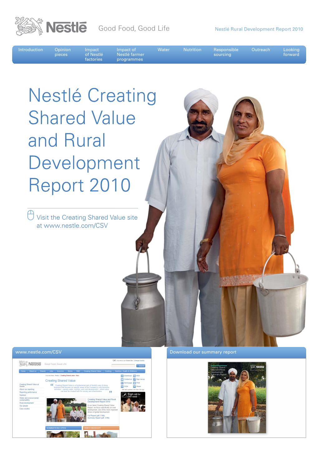 Nestlé Creating Shared Value and Rural Development Report 2010