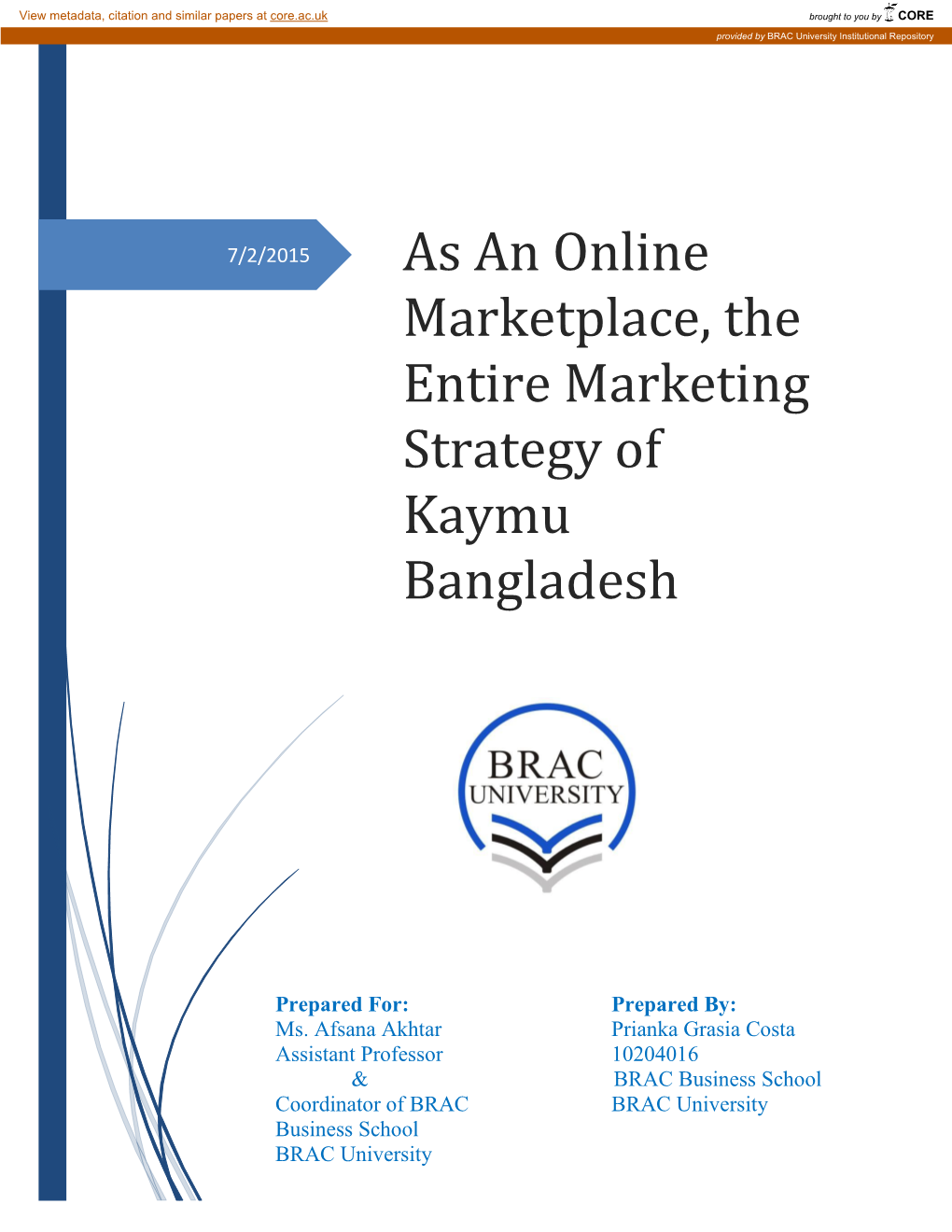 As an Online Marketplace, the Entire Marketing Strategy of Kaymu Bangladesh