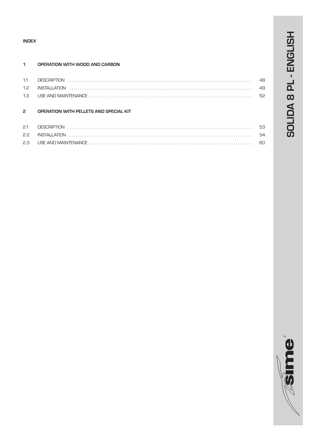 Solida 8 Pl - English 1 Operation Wood and Carbon