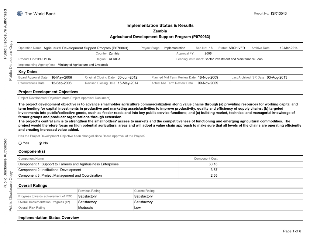 World Bank Document