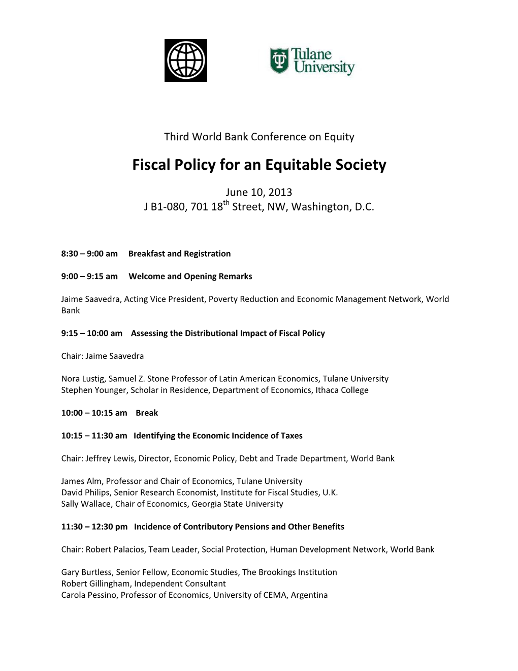 Fiscal Policy for an Equitable Society