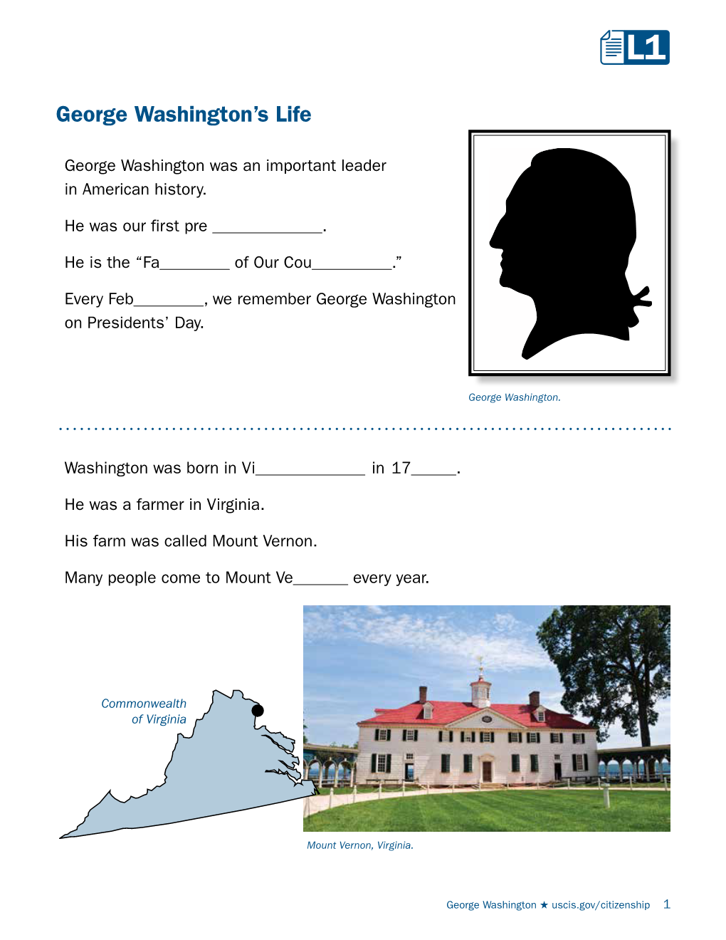 George Washington's Life