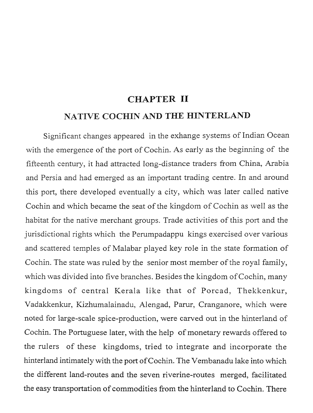 CHAPTER I1 NATIW COCHHN and the Hhntemand