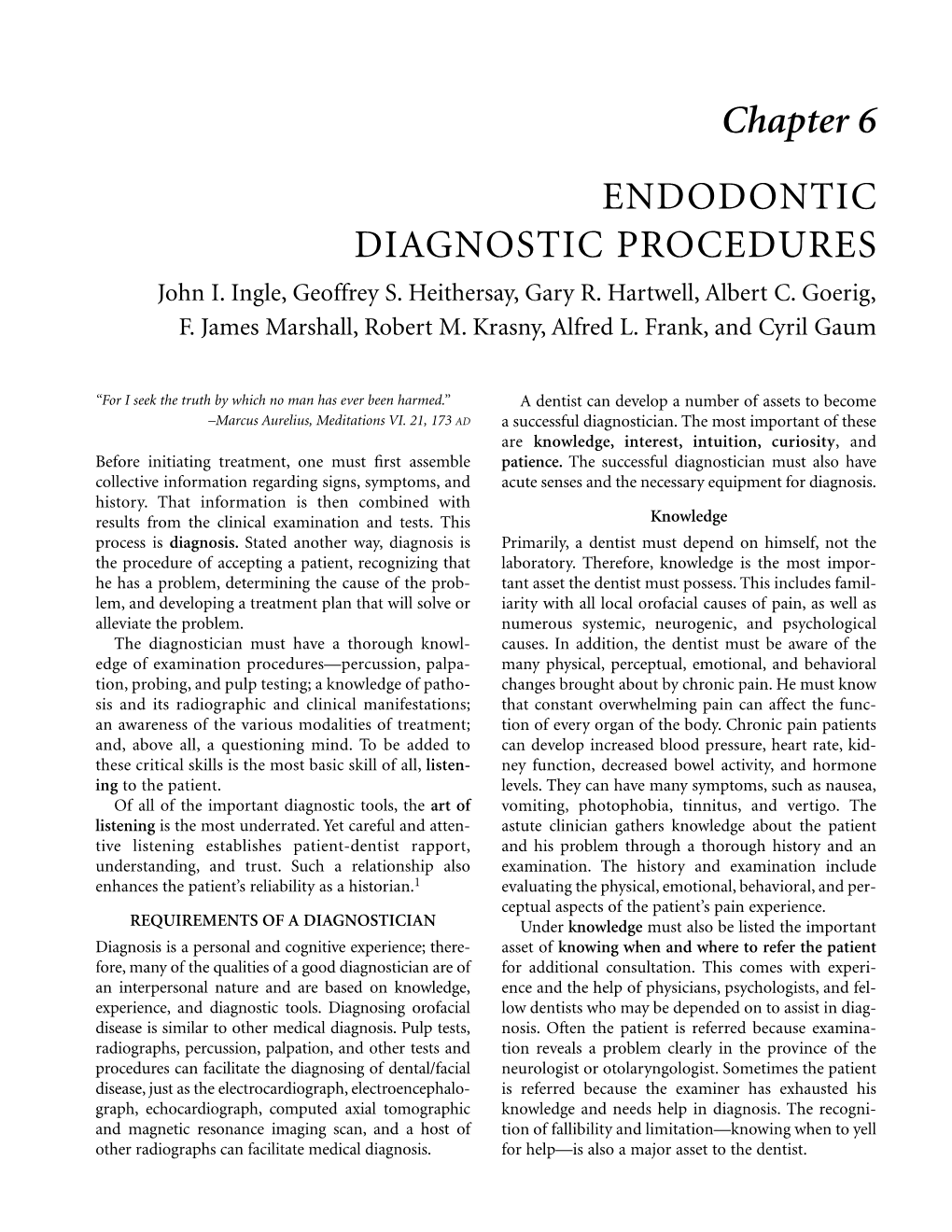 Ch06: ENDODONTIC DIAGNOSTIC PROCEDURES