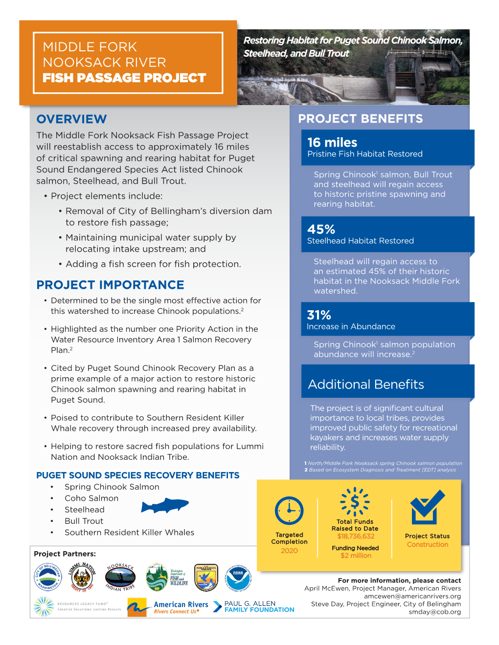 Middle Fork Nooksack River Fish Passage Project