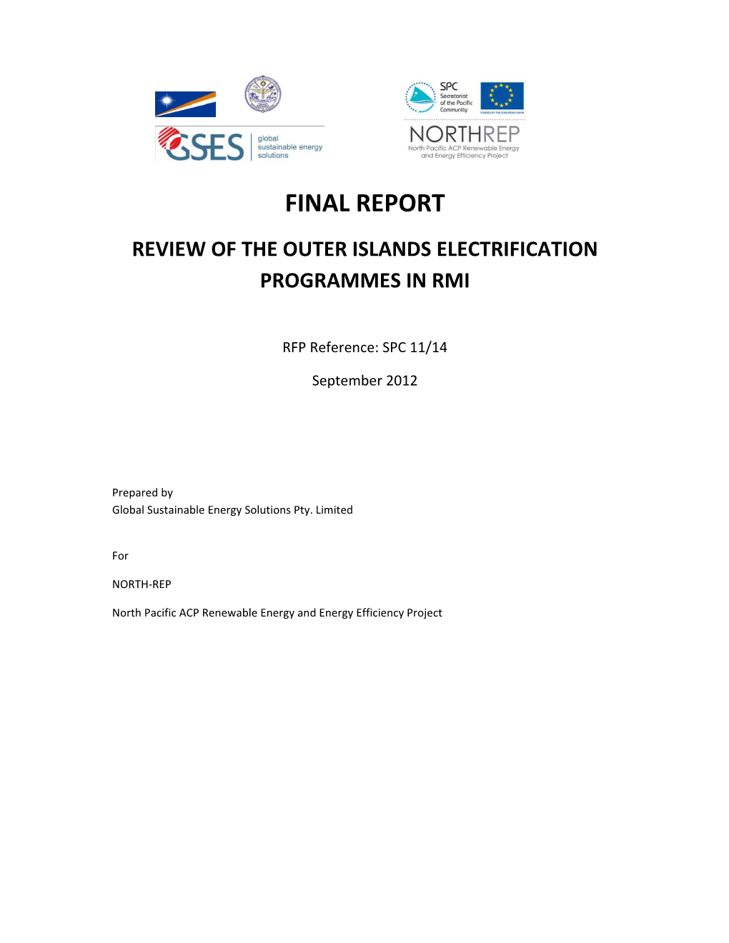 Final Report Review of the Outer Islands Electrification Programmes in Rmi