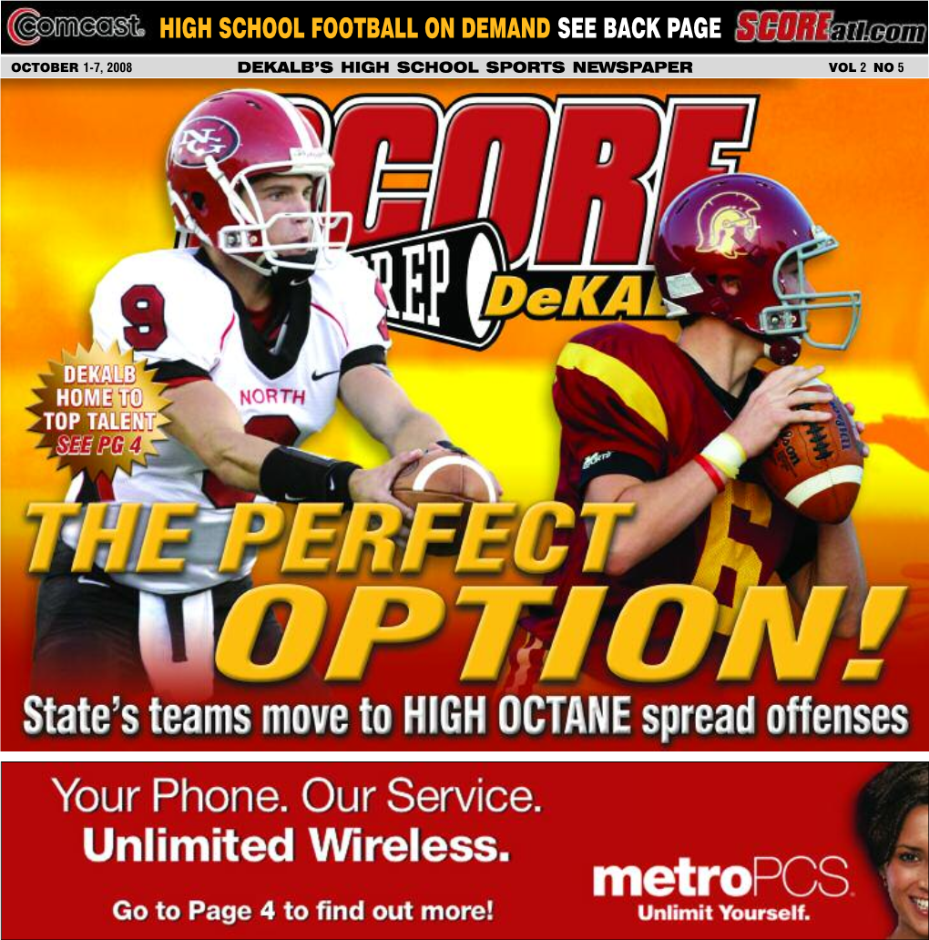 High School Football on Demand See Back Page