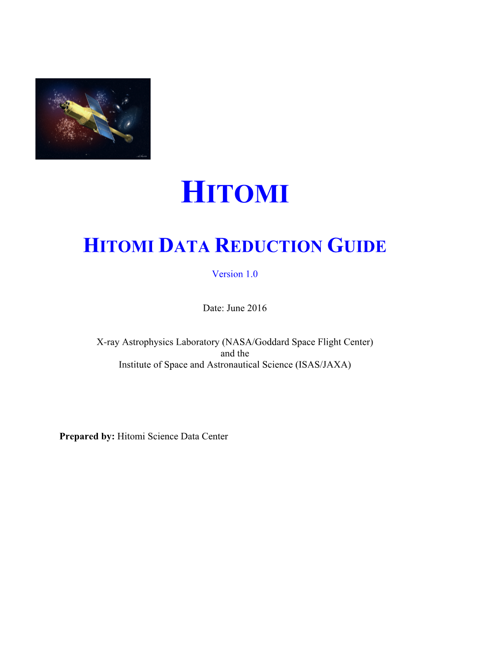 Hitomi Data Reduction Guide