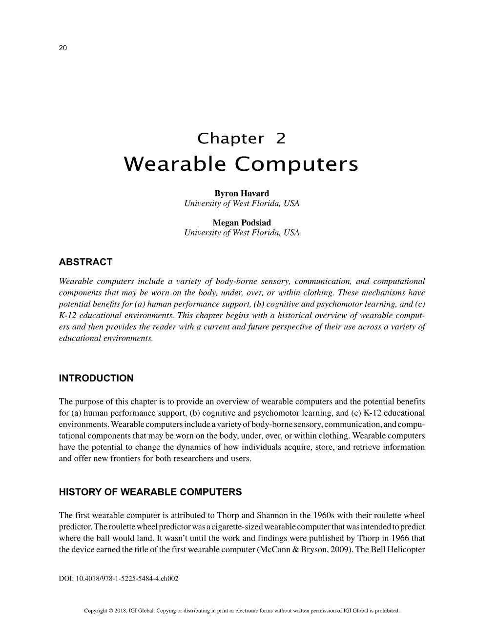 Wearable Computers