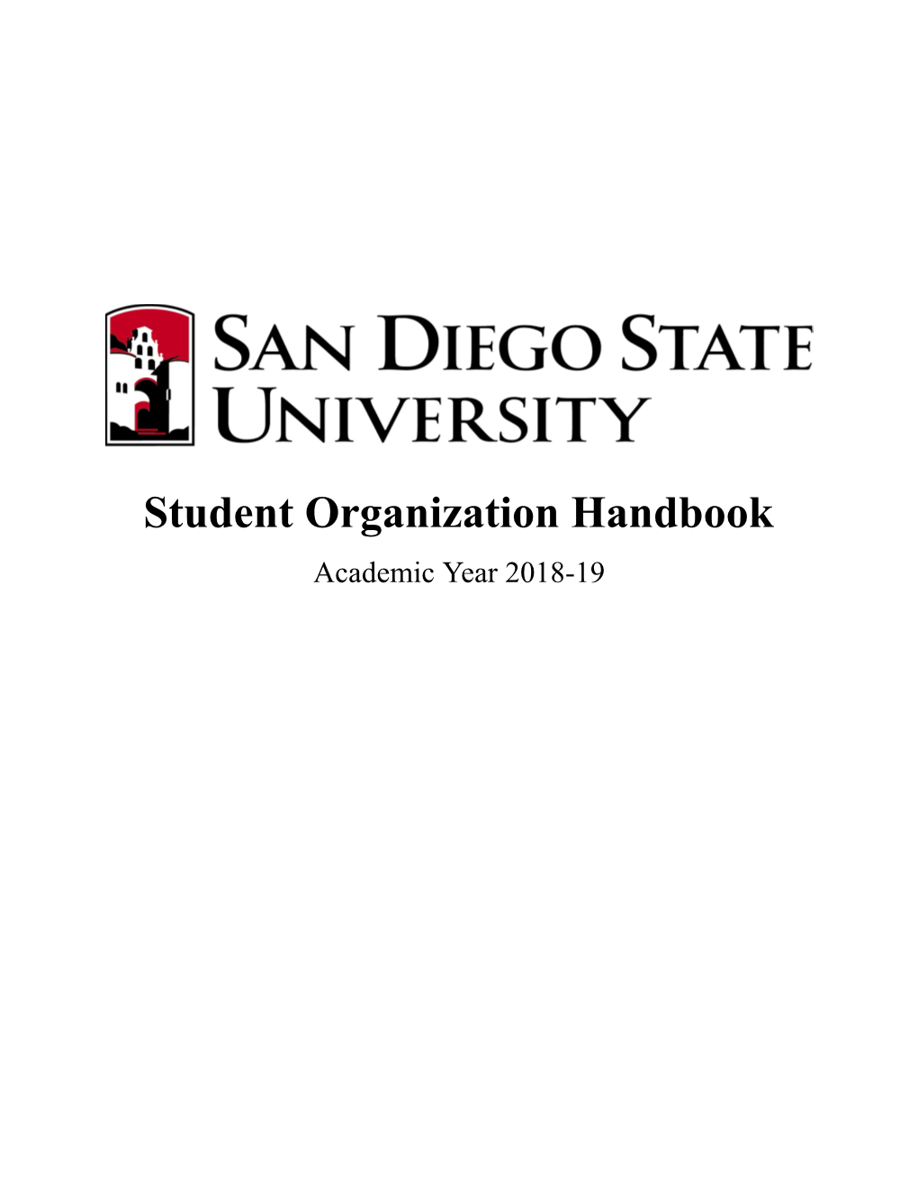 Student Organization Handbook Academic Year 2018-19