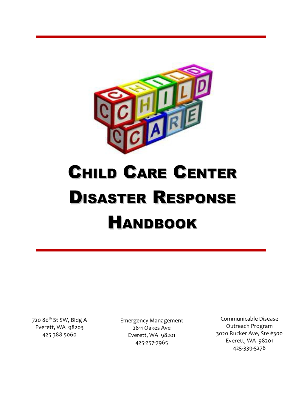 Child Care Center Disaster Response Handbook