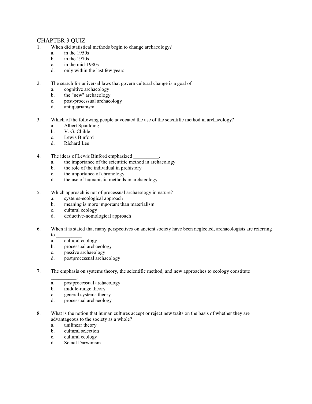 Chapter 3 Quiz 1