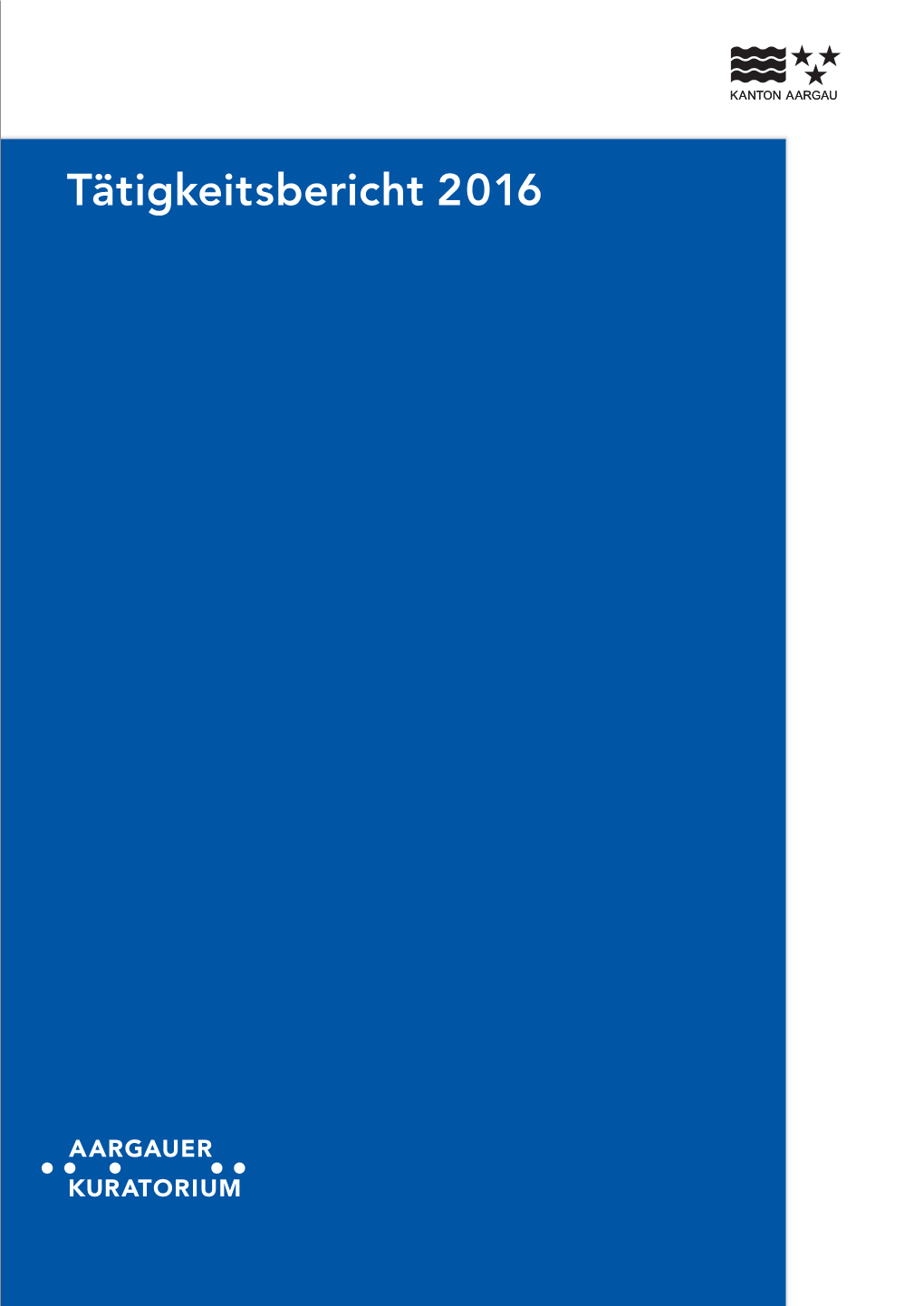 Tätigkeitsbericht 2016 Editorial