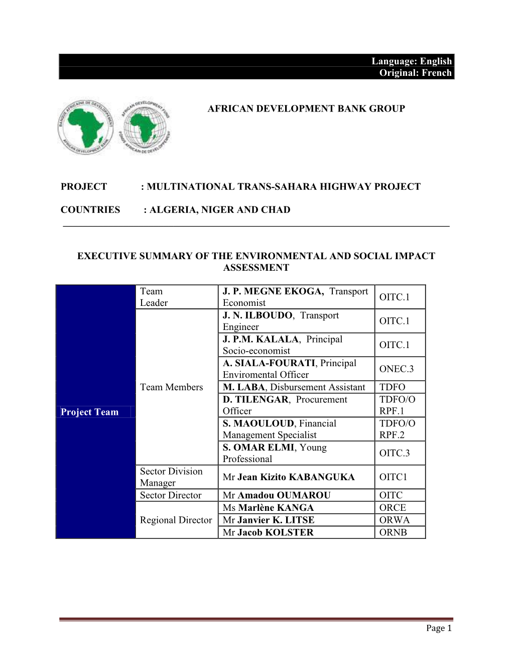 Algeria-Niger-Chad