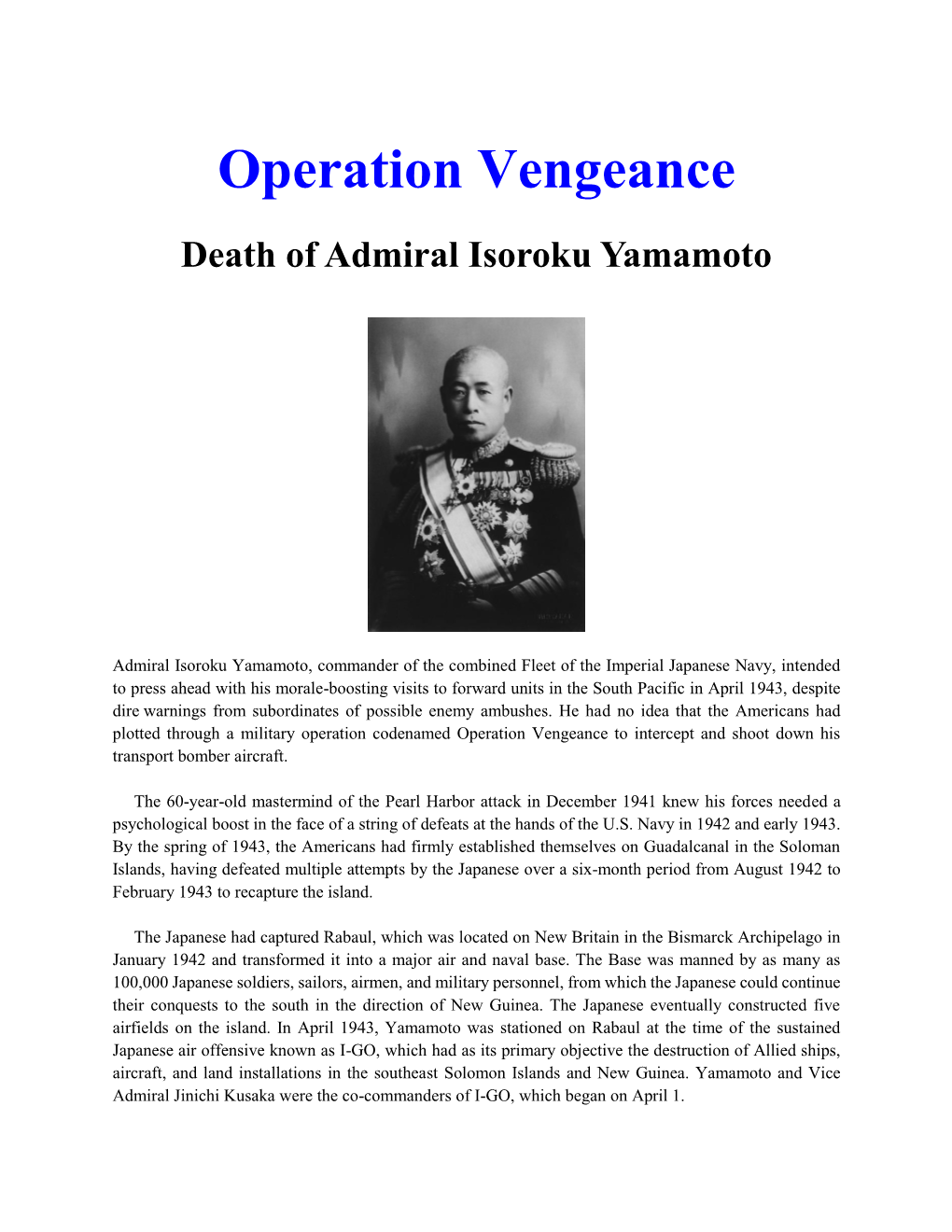 Operation Vengeance