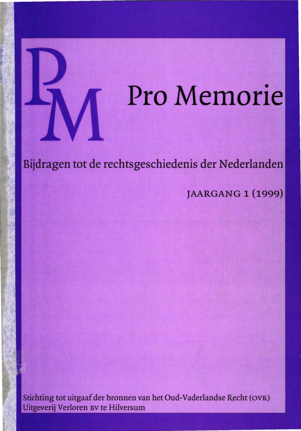 Pro Memorie 01(1999)