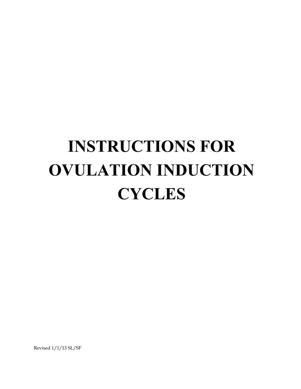 Ovulation Induction