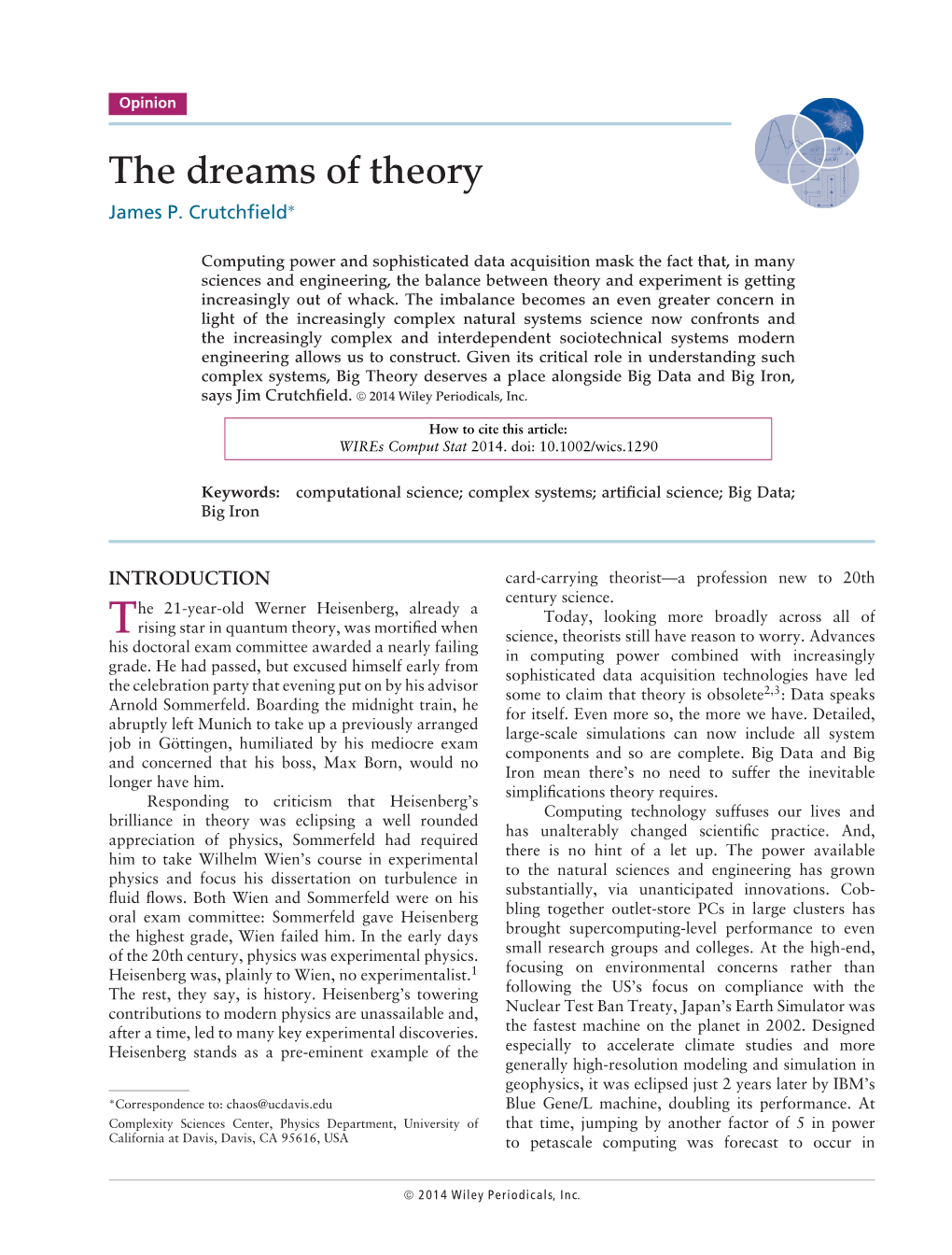 The Dreams of Theory