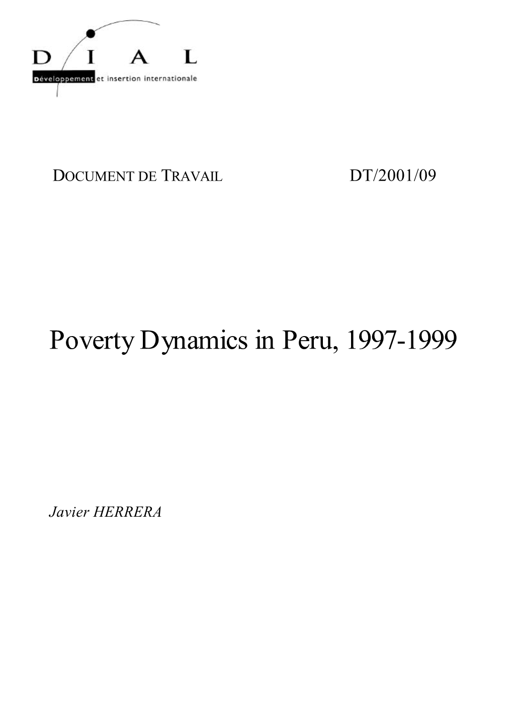 Poverty Dynamics in Peru, 1997-1999