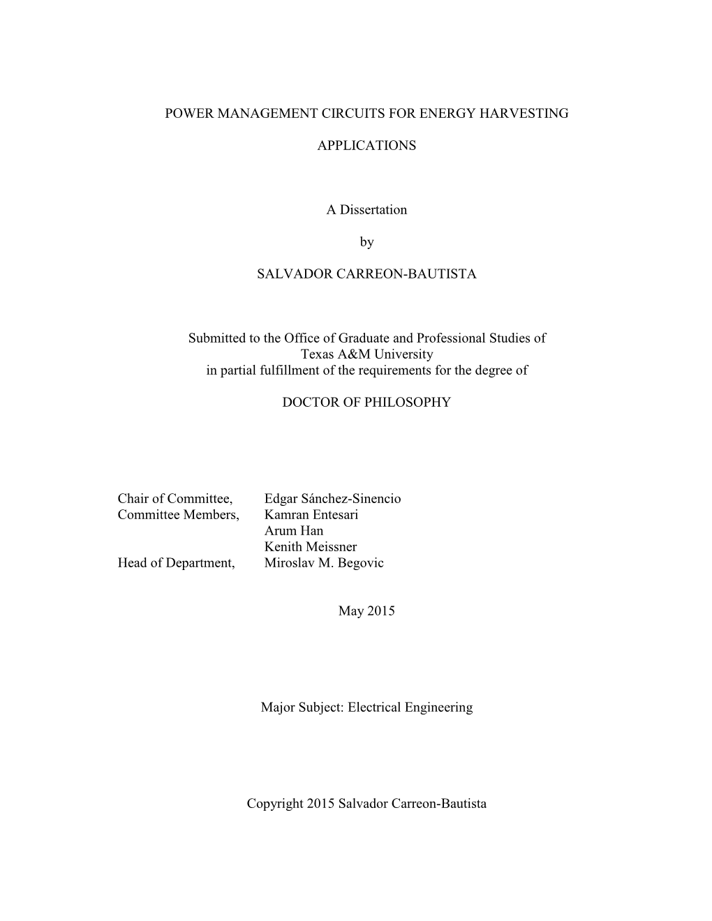 Power Management Circuits for Energy Harvesting