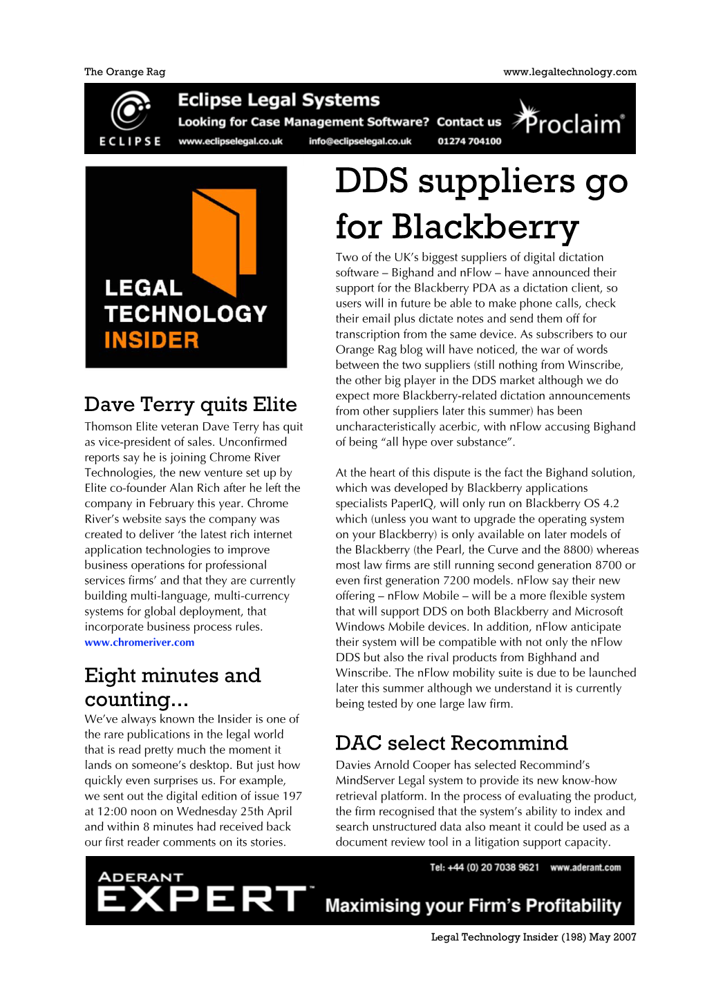 DDS Suppliers Go for Blackberry