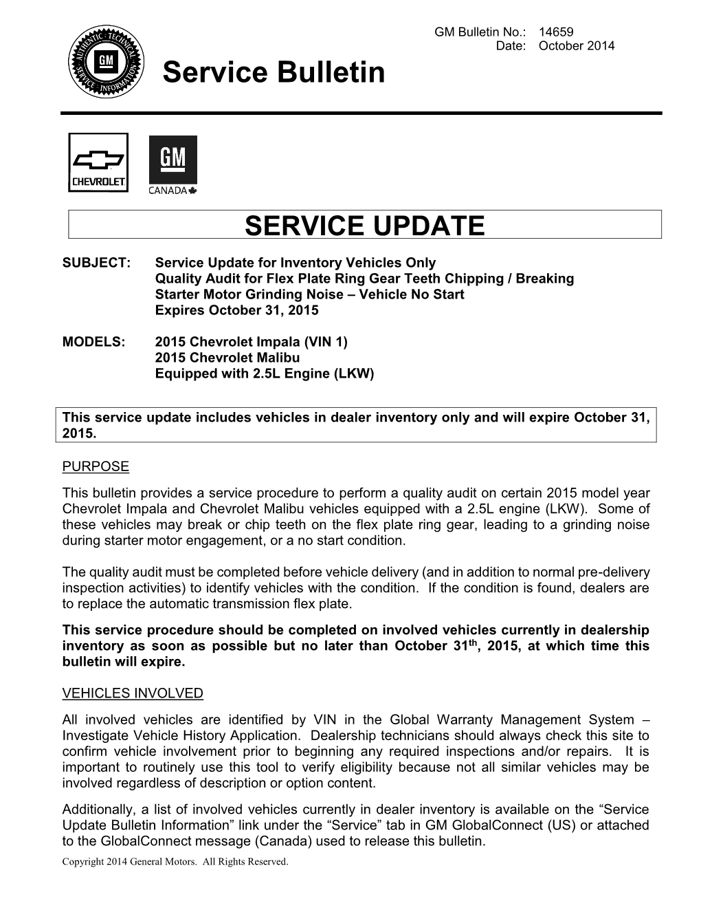 Service Bulletin