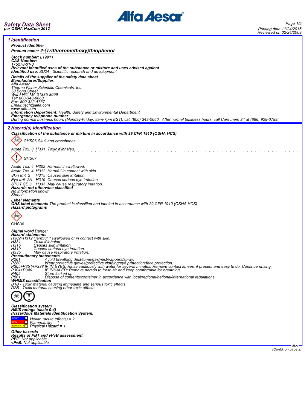 Safety Data Sheet