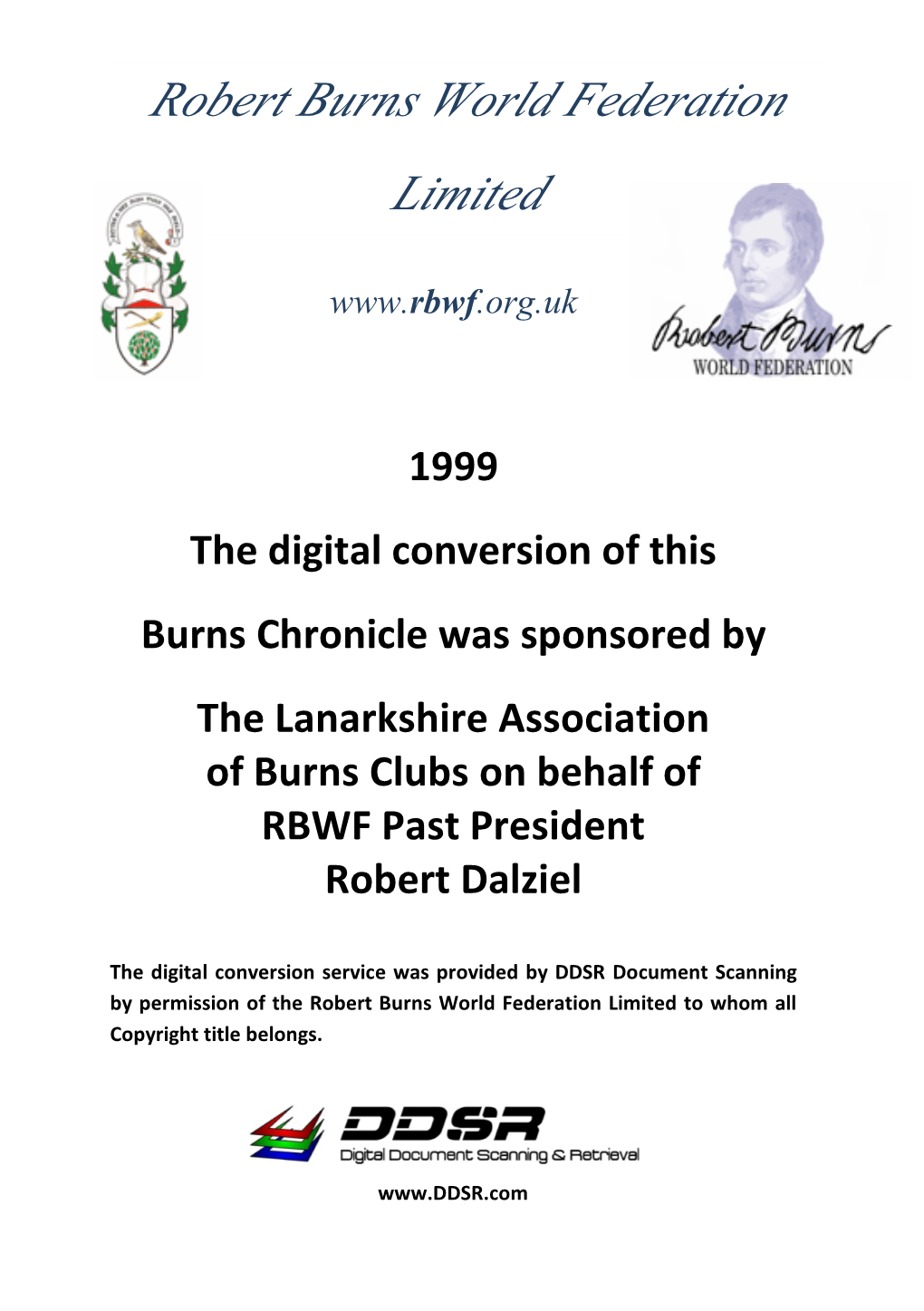 RBWF Burns Chronicle 1999