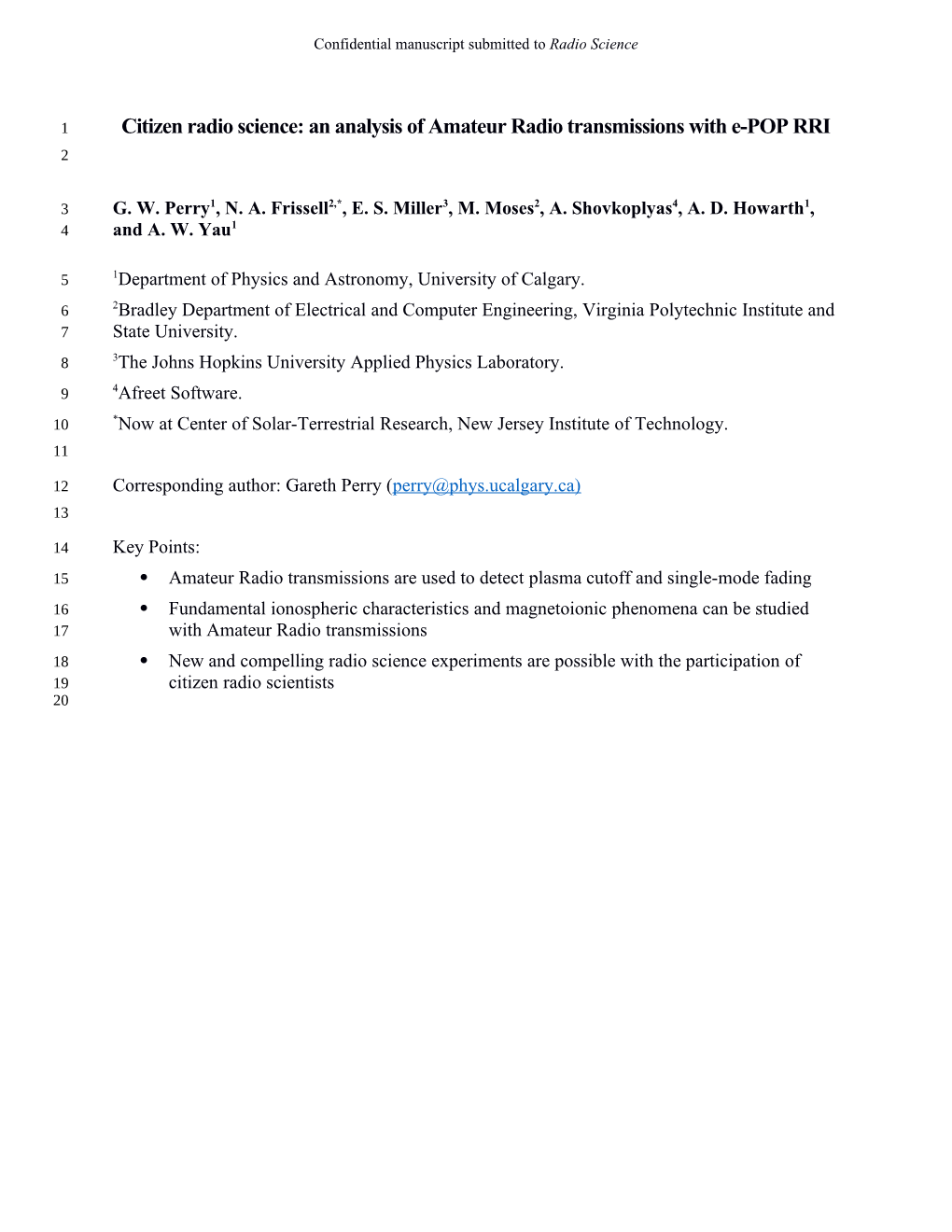 An Analysis of Amateur Radio Transmissions with E-POP RRI 2