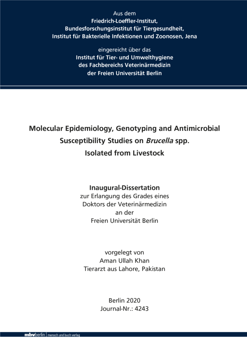 CHAPTER 5. Genotyping of Brucella Spp. in Egypt