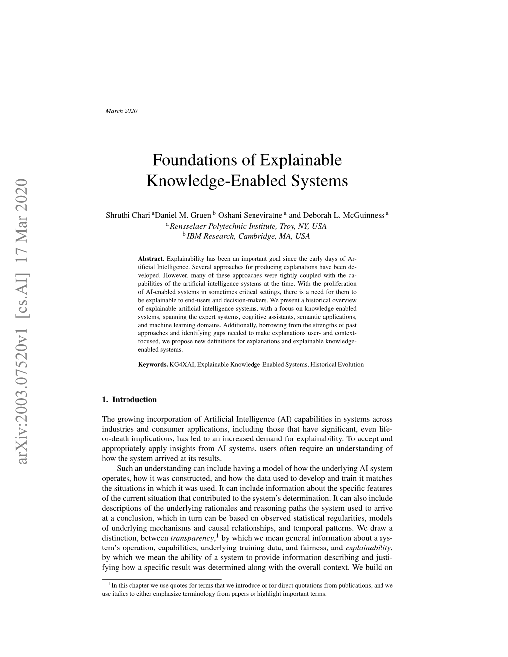Foundations of Explainable Knowledge-Enabled Systems Arxiv