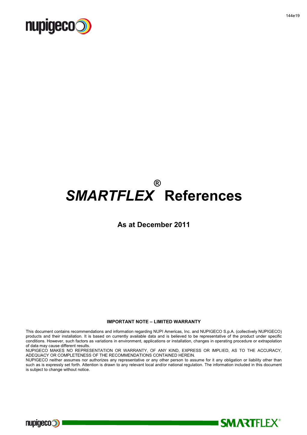 144E19 Smartflex References Updated Dec 2011