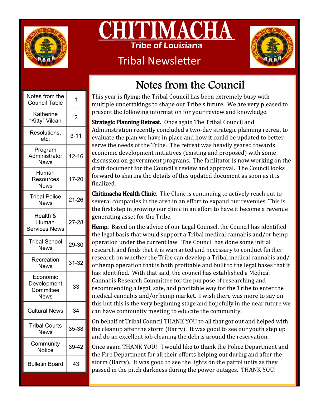 Tribal Newsletter